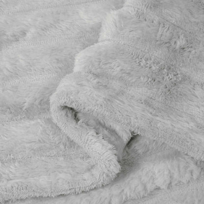 Überwurfdecke Grau 150 x 130 cm Fleece