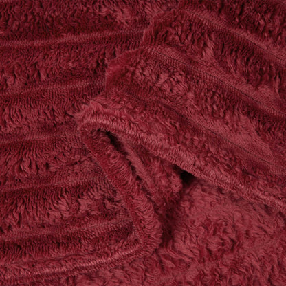 Überwurfdecke Bordeauxrot 150 x 130 cm Fleece