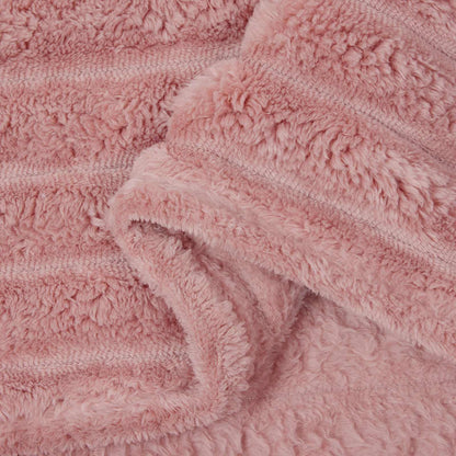 Überwurfdecke Rosa 270 x 240 cm Fleece