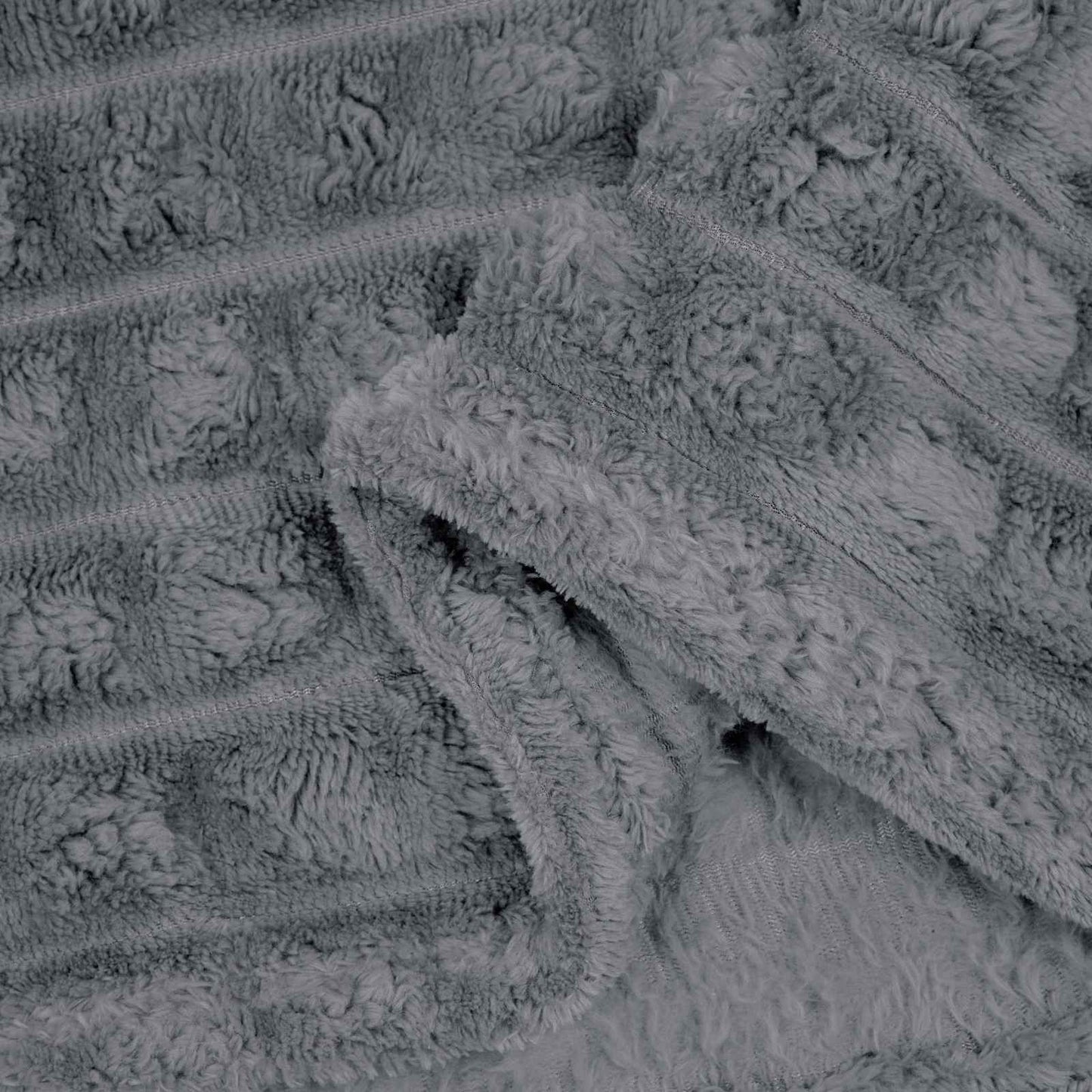 Wohndecken 6 pcs Dunkelgrau 240 x 220 cm Fleece