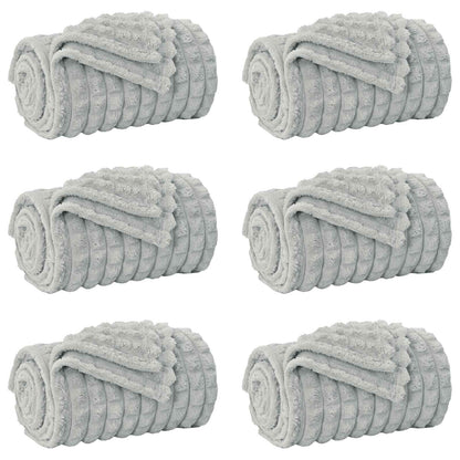Wohndecken 6 pcs Grau 150 x 130 cm Fleece