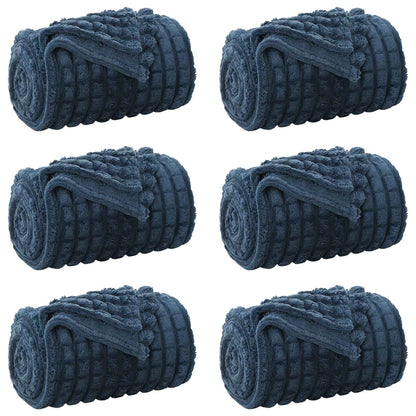 Wohndecken 6 pcs Marineblau 270 x 240 cm Fleece