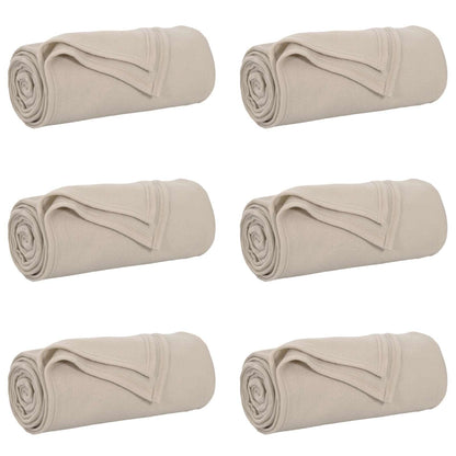 Wohndecken 6 pcs Beige 270 x 240 cm Fleece