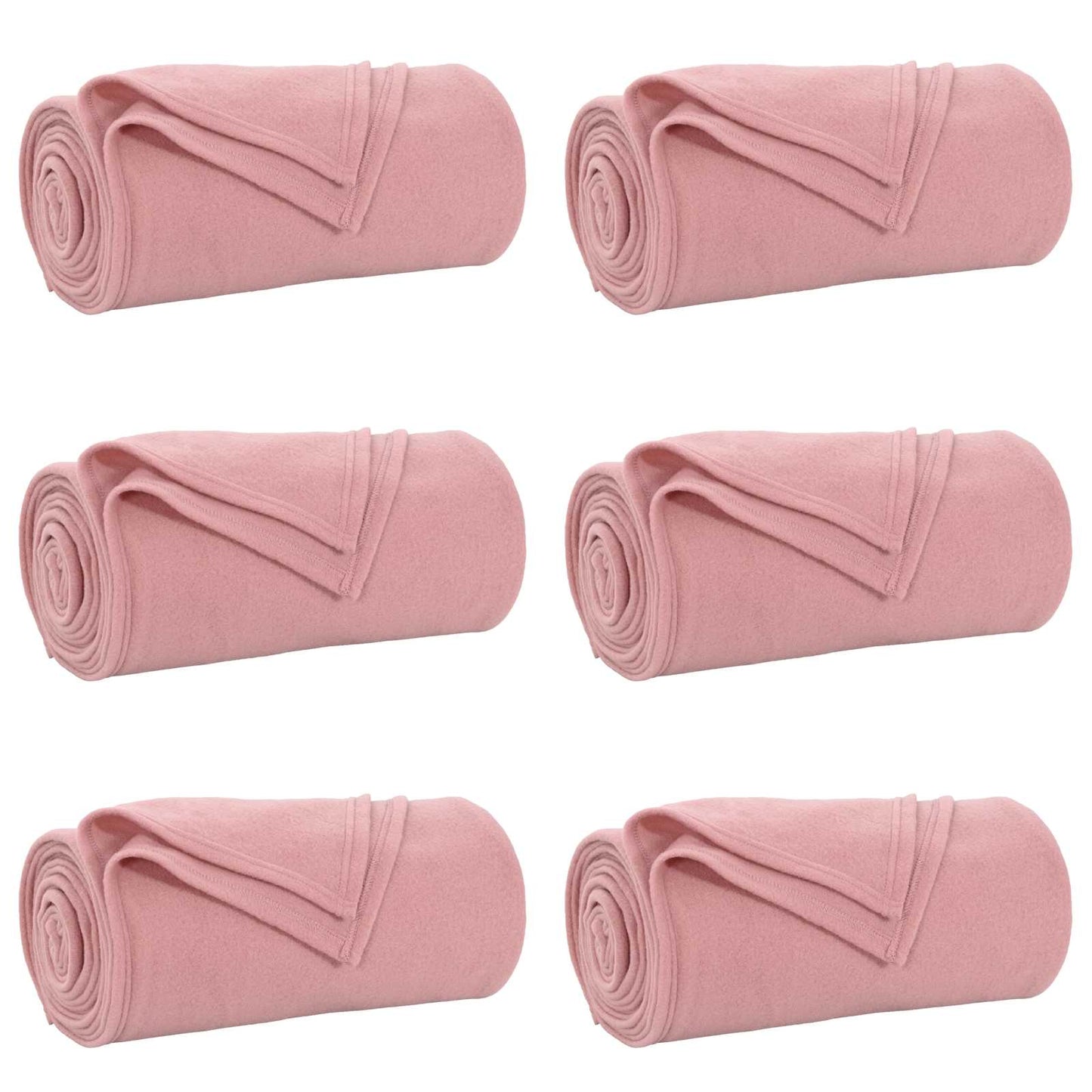 Wohndecken 6 pcs Rosa 270 x 240 cm Fleece
