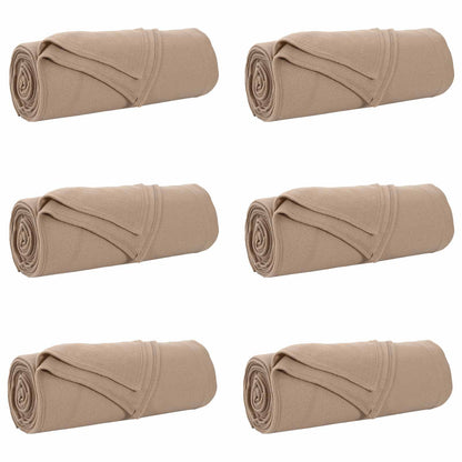 Wohndecken 6 pcs Kamel 280 x 210 cm Fleece