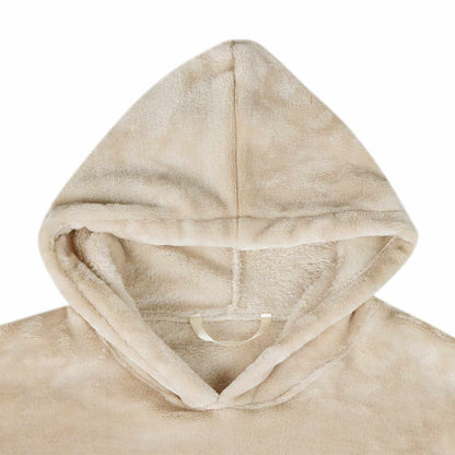 Decken-Hoodie Beige M Flanell