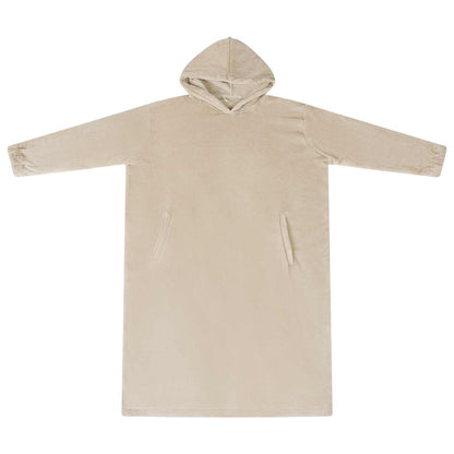 Decken-Hoodie Beige M Flanell