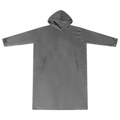 Decken-Hoodie Dunkelgrau S Flanell