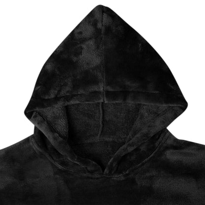 Decken-Hoodie Schwarz S Flanell