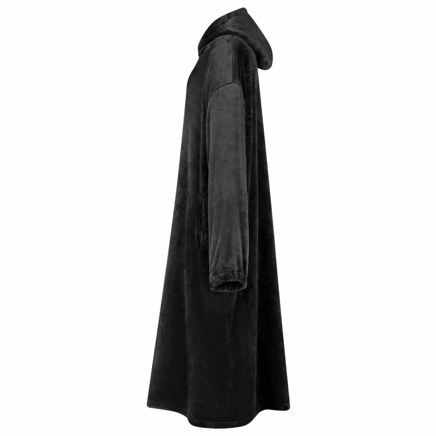 Decken-Hoodie Schwarz S Flanell