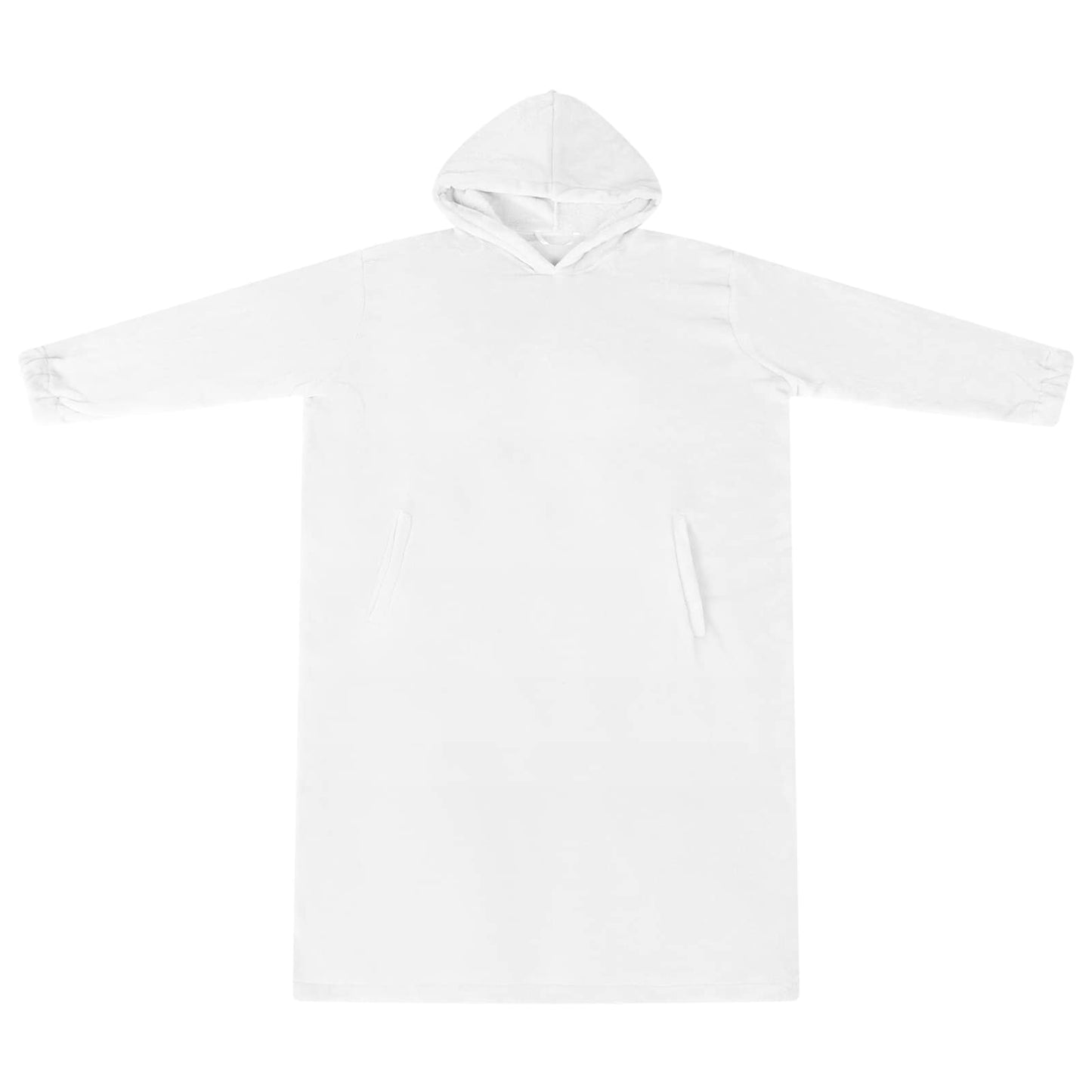 Decken-Hoodie Weiß L Flanell