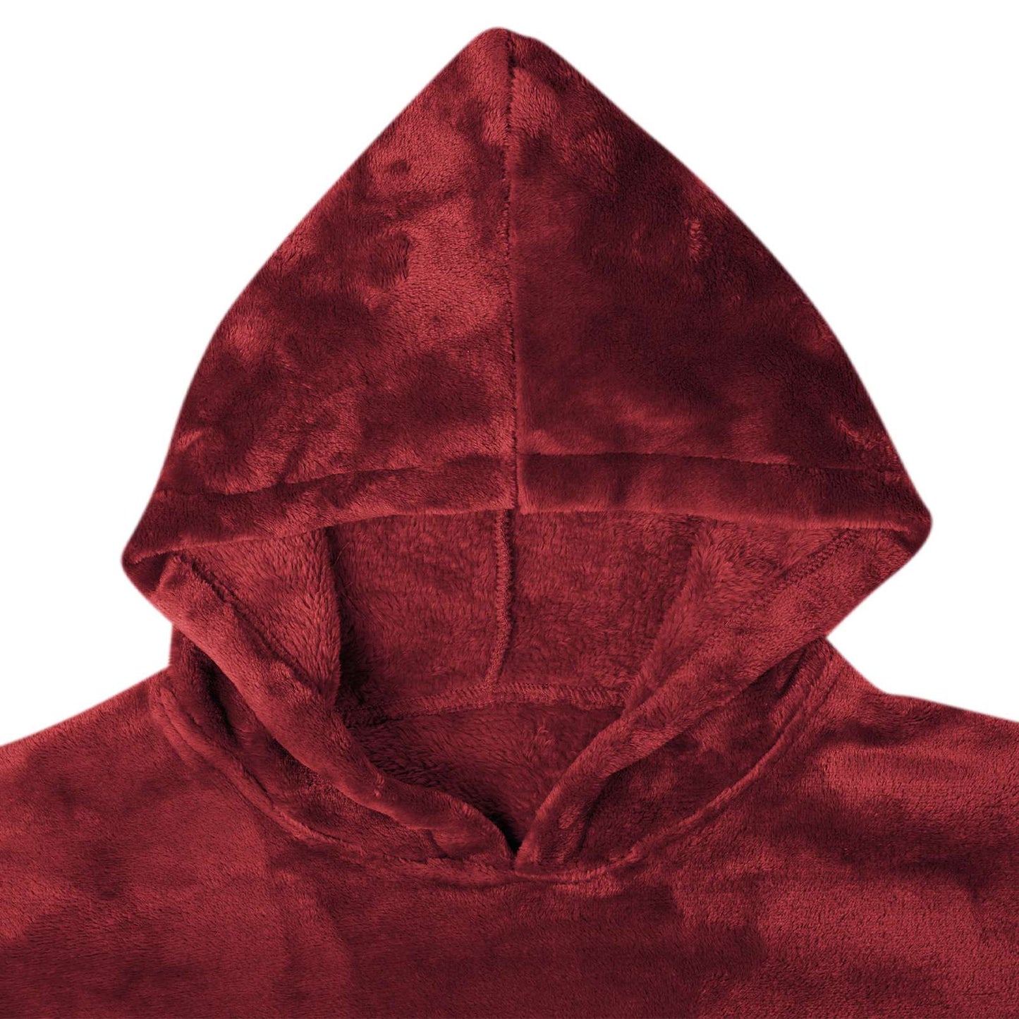 Decken-Hoodie Bordeauxrot M Flanell