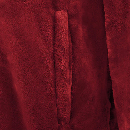 Decken-Hoodie Bordeauxrot M Flanell