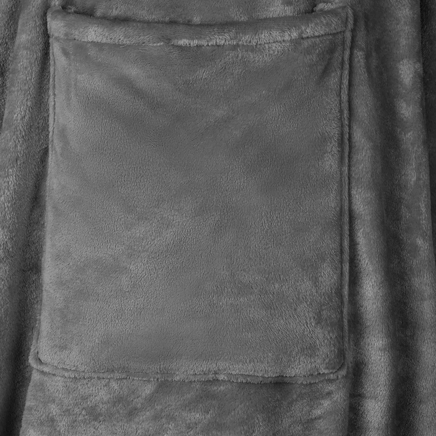 Decken-Hoodie Dunkelgrau F Flanell