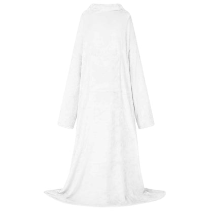 Decken-Hoodie Weiß F Flanell