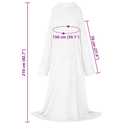 Decken-Hoodie Weiß F Flanell