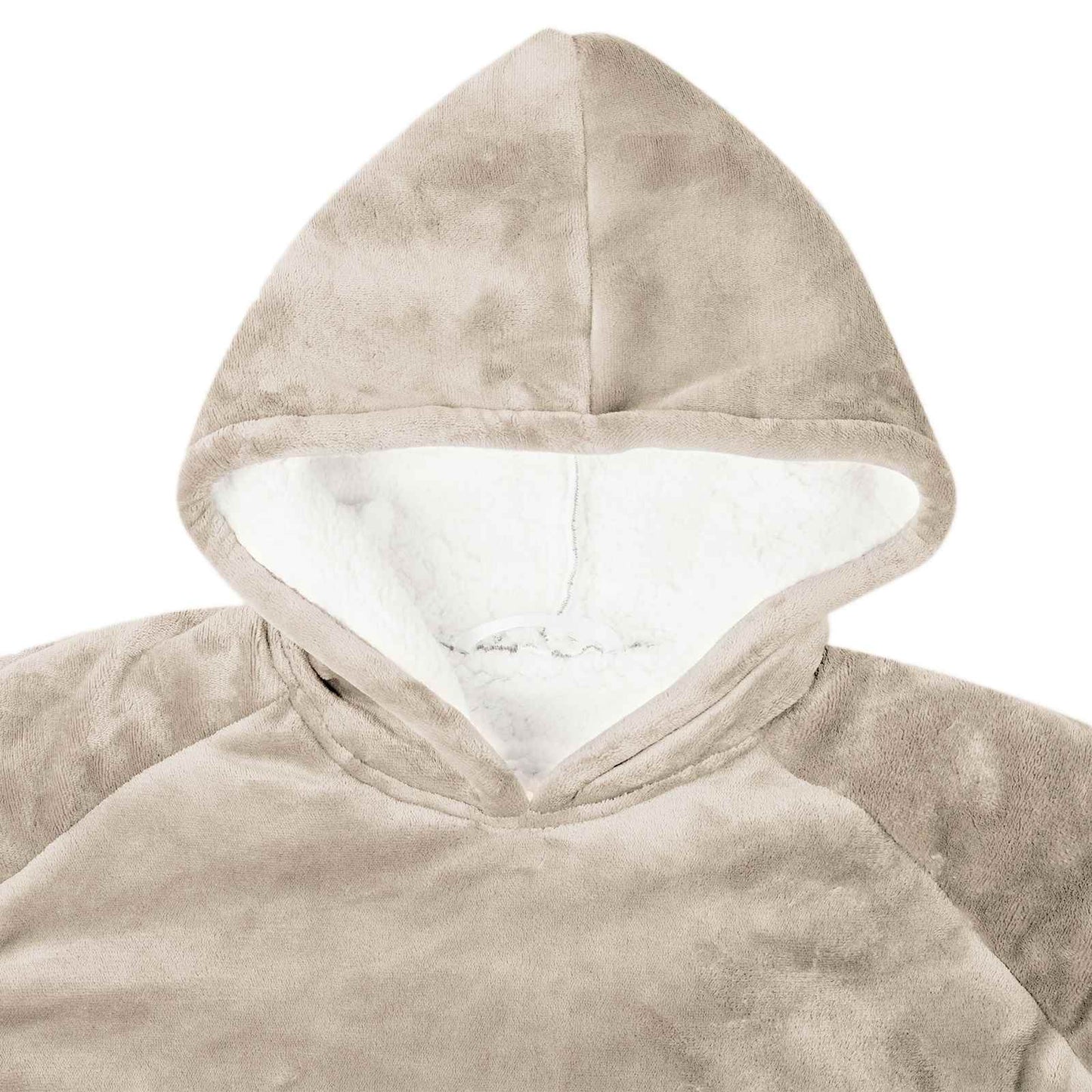 Decken-Hoodie Beige M Fleece und Flanell