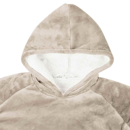 Decken-Hoodie Beige M Fleece und Flanell