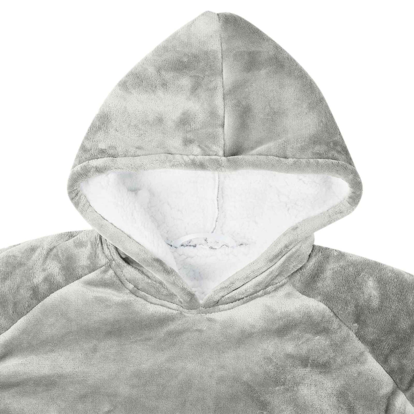 Decken-Hoodie Grau L Fleece und Flanell