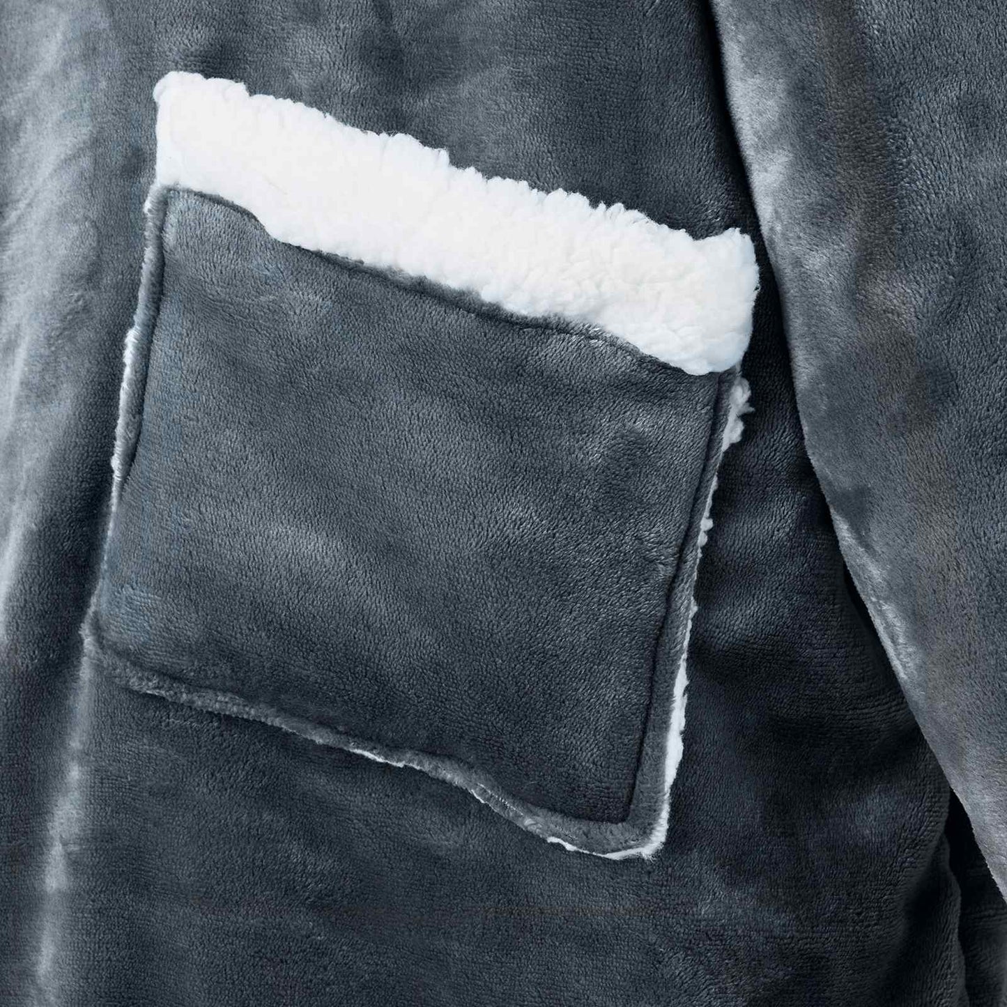 Decken-Hoodie Marineblau M Fleece und Flanell