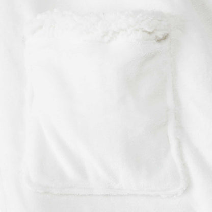 Decken-Hoodie Weiß M Fleece und Flanell