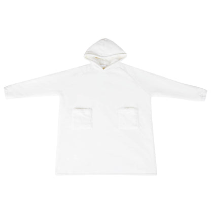 Decken-Hoodie Weiß M Fleece und Flanell