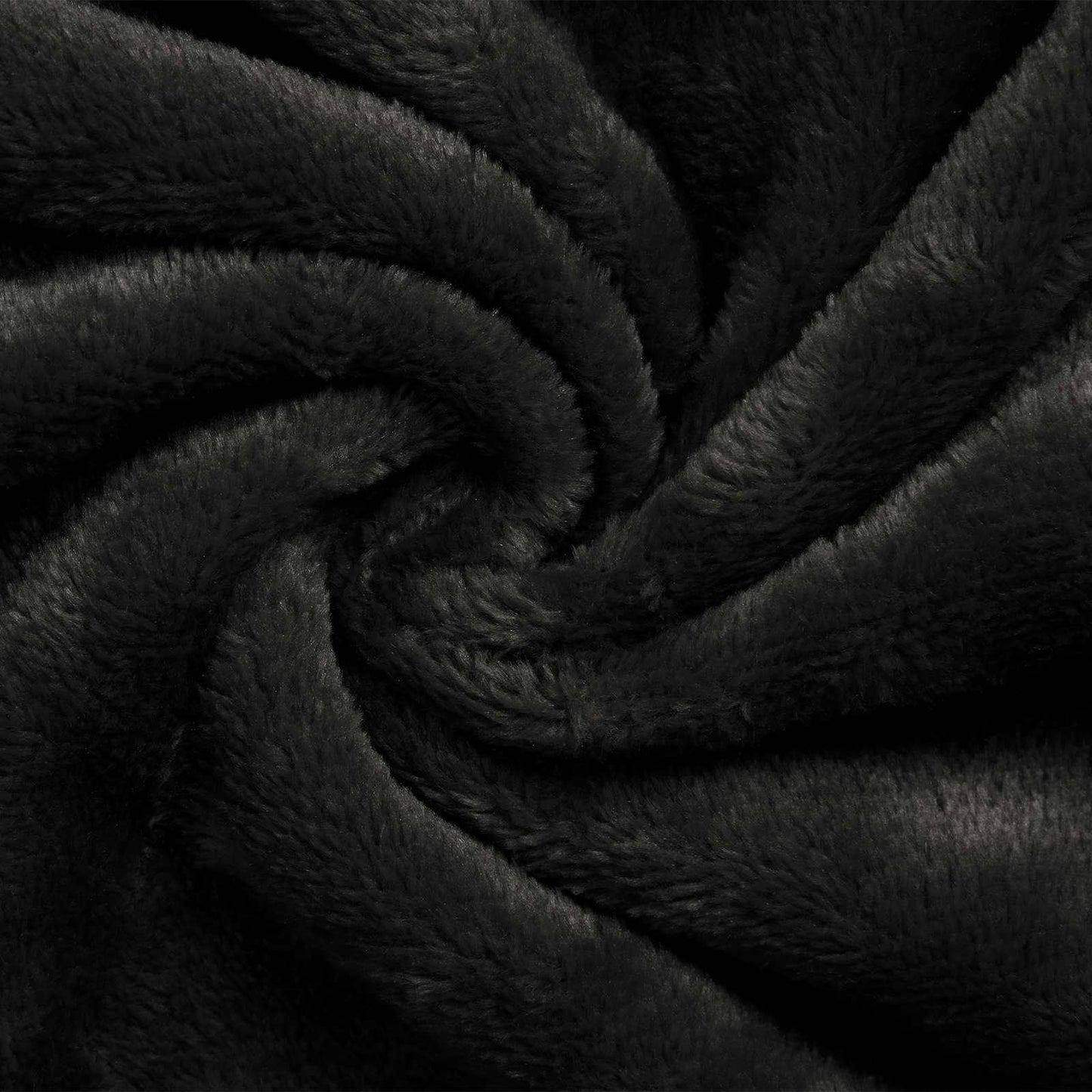 Bademantel Hoodie Schwarz XXXL Flanell