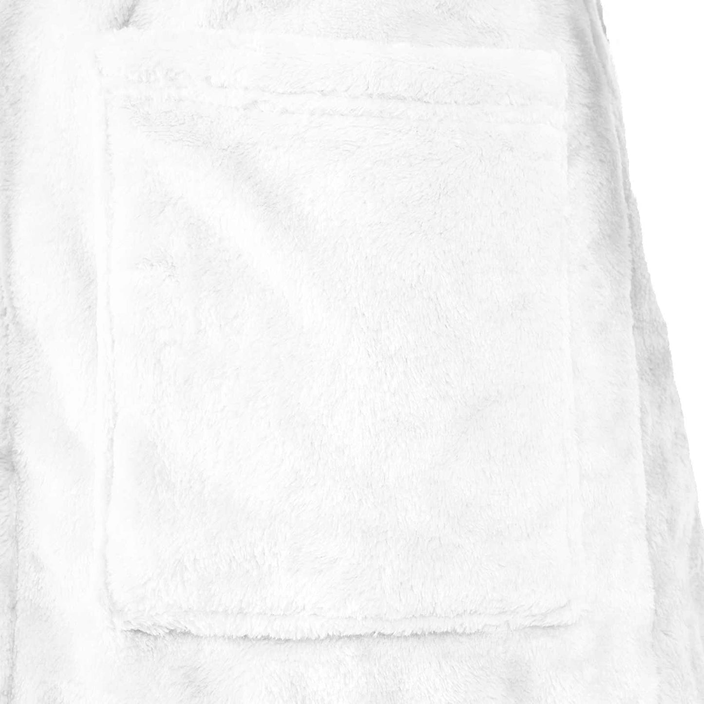 Bademantel Hoodie Weiß M Flanell