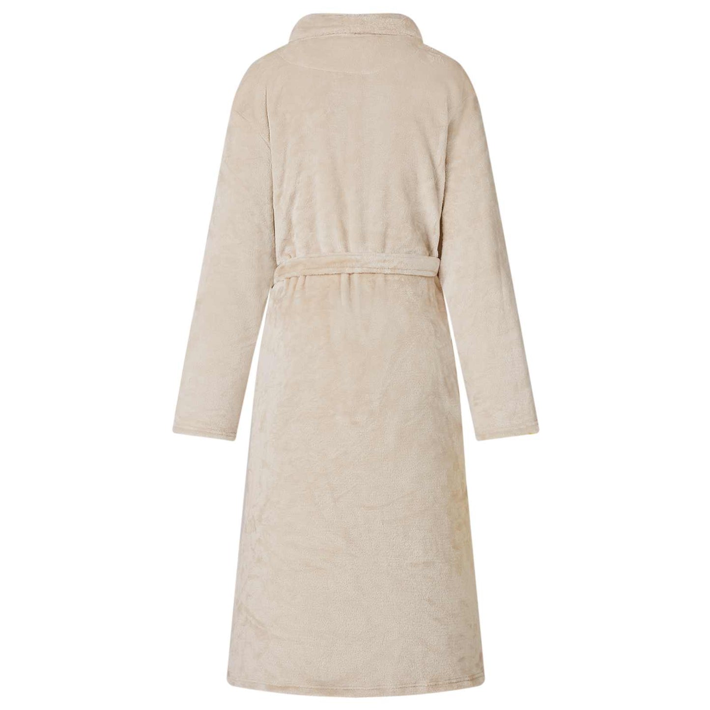 Bademantel ohne Kapuze Beige XXXL Flanell