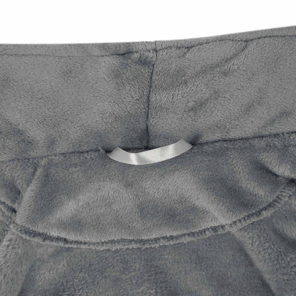 Bademantel ohne Kapuze Dunkelgrau XL Flanell