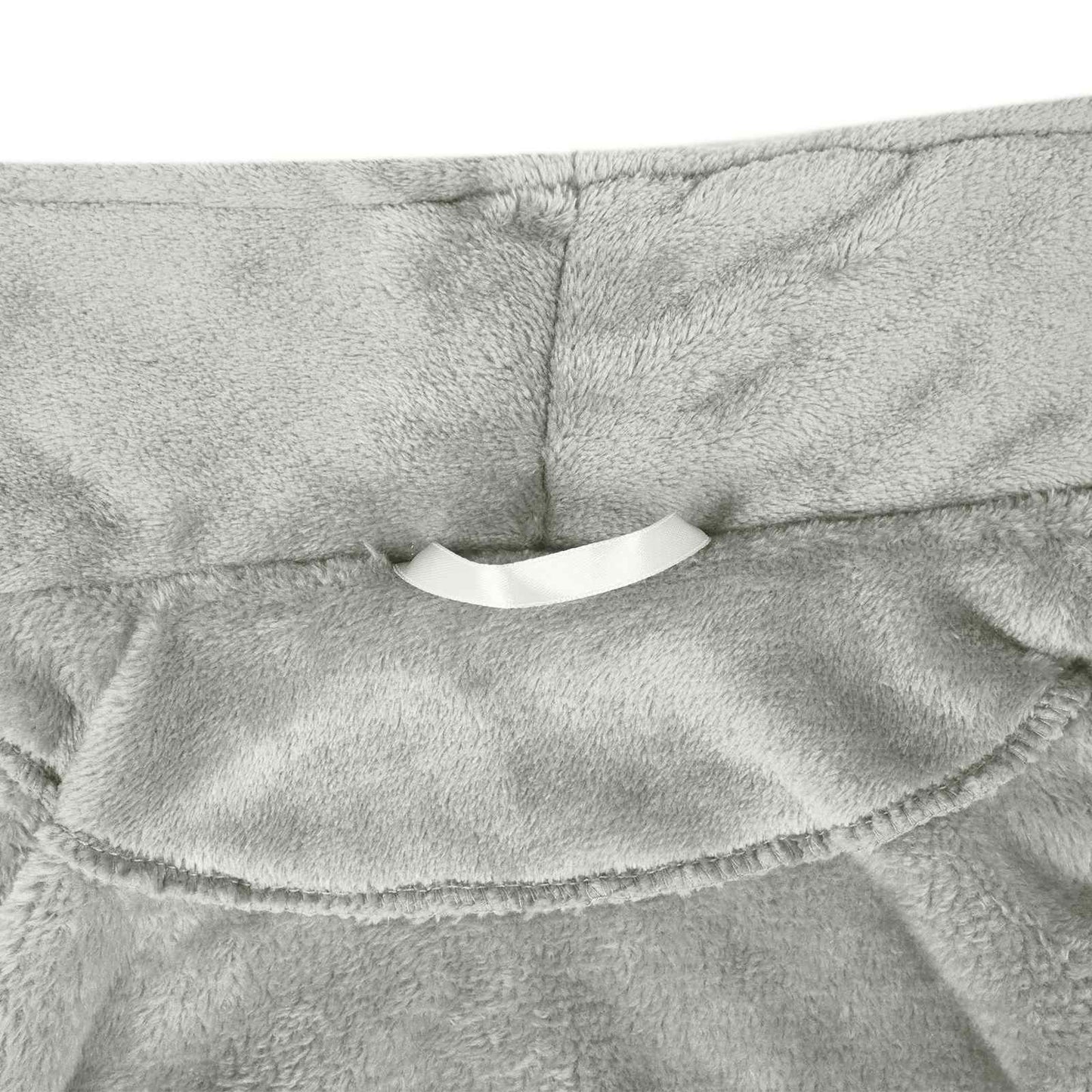 Bademantel ohne Kapuze Grau XL Flanell