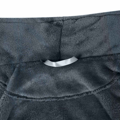 Bademantel ohne Kapuze Marineblau L Flanell