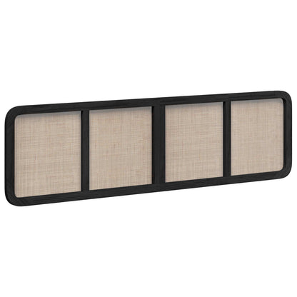 Kopfteil mit Kopfteil Schwarz 200 x 55 x 3 cm Rattan