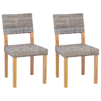 Esszimmerstuhl 2 pcs Kubu Grau 46 x 55 x 84 cm Kubu Rattan
