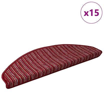 Selbstklebende Treppenschoner 15 pcs Rot 65 x 21 x 4 cm