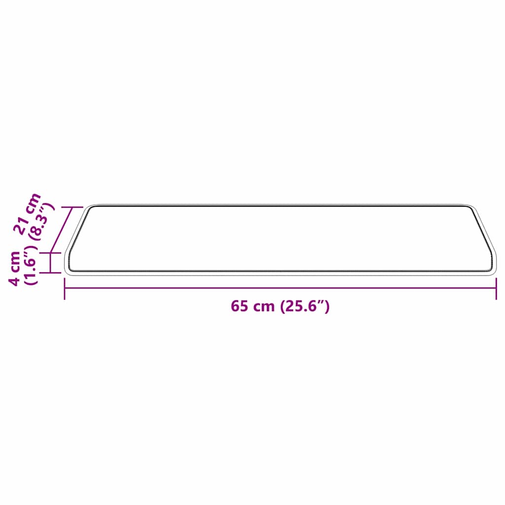 Selbstklebende Treppenschoner 15 pcs Anthrazit 65 x 21 x 4 cm