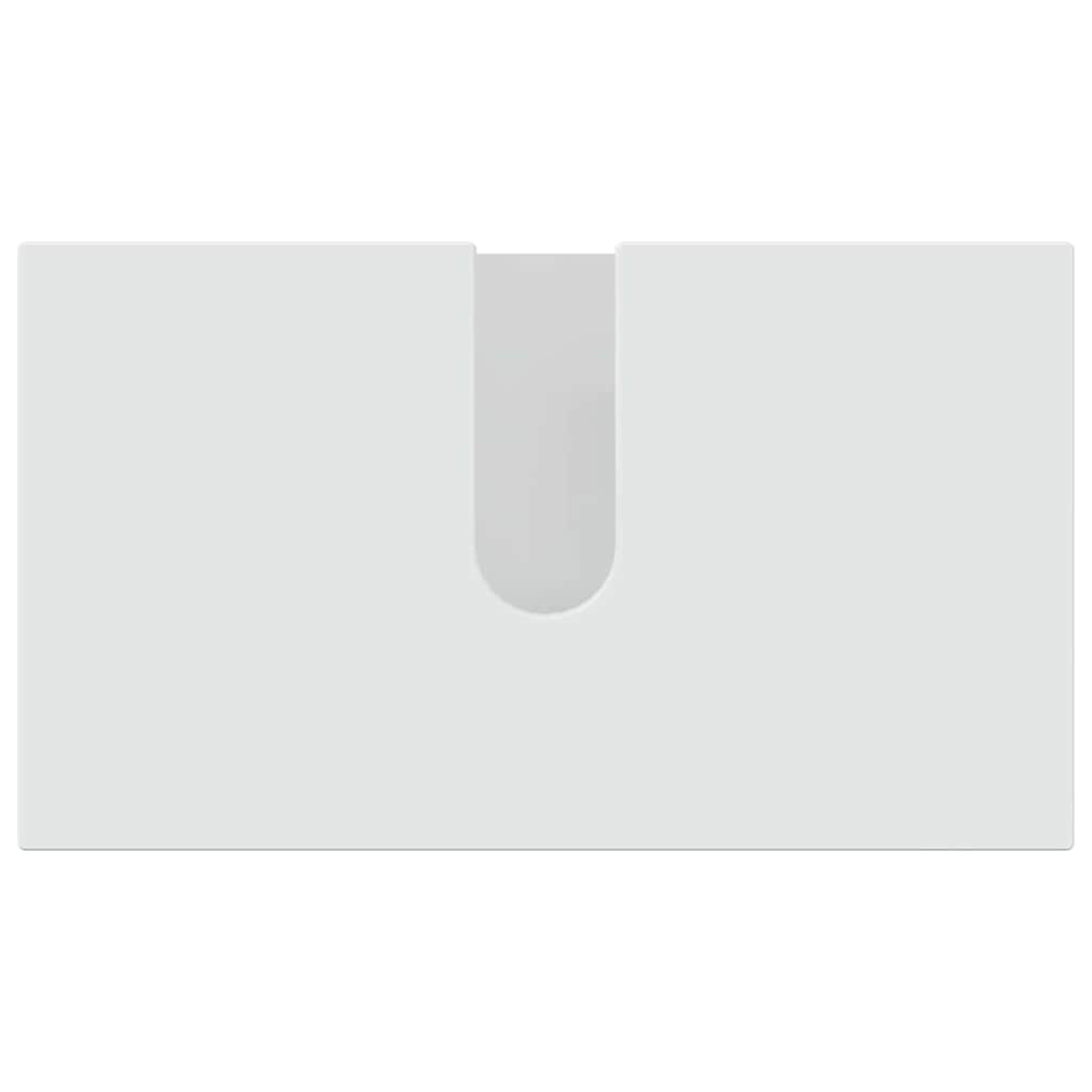 Badezimmermöbel-Set 3 pcs Hochglanz Weiß Holzwerkstoff & Metall