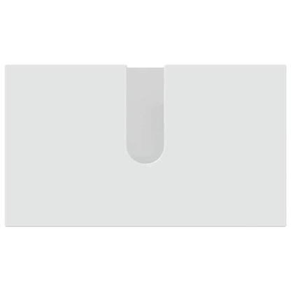 Badezimmermöbel-Set 5 pcs Hochglanz Weiß Holzwerkstoff & Metall