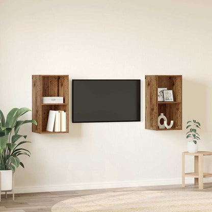 TV-Schrankset 2 pcs Altholz 37 x 37 x 72 cm Holzwerkstoff