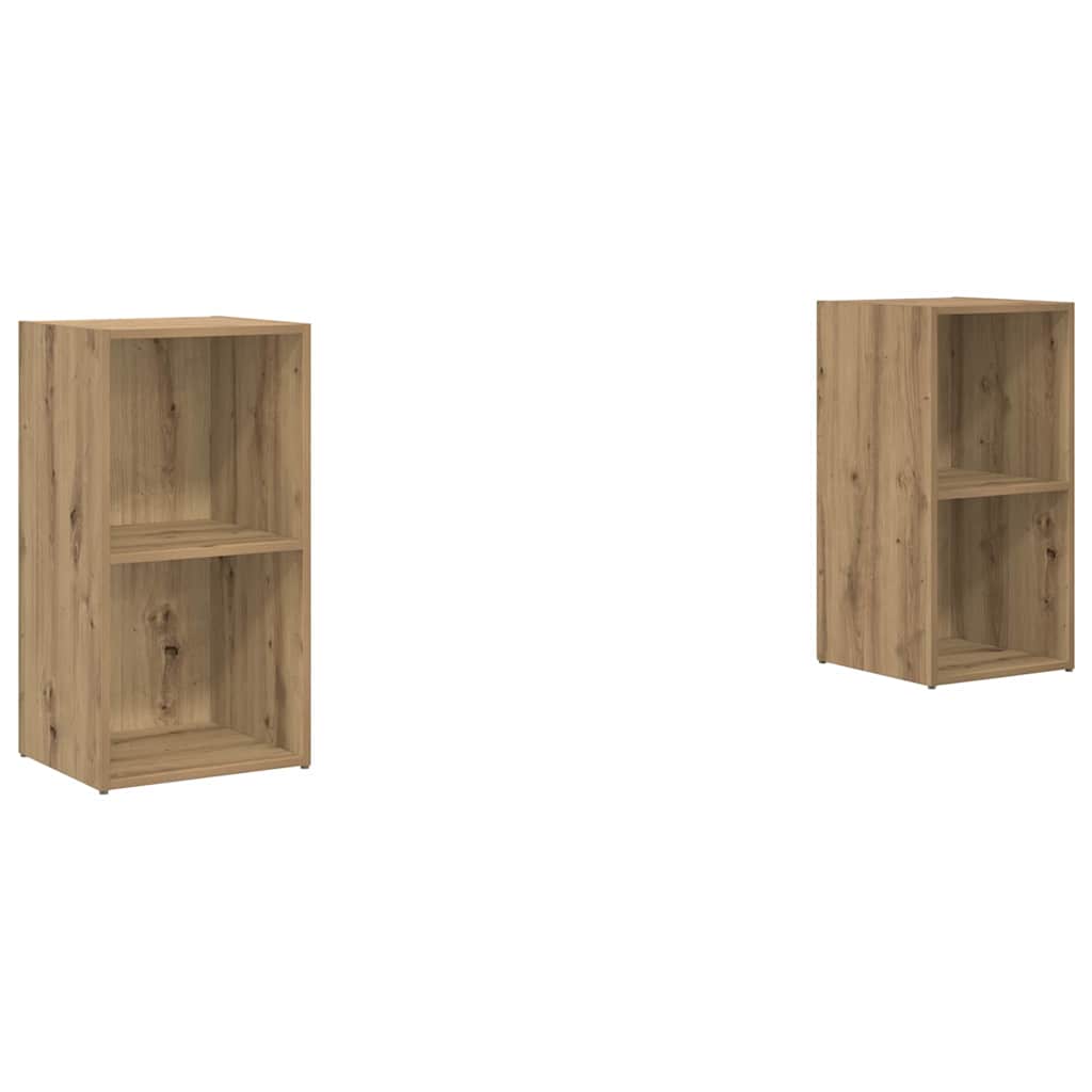 TV-Schrankset 2 pcs Artisan-Eiche 37 x 35 x 72 cm Holzwerkstoff