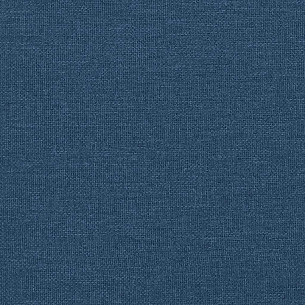 Eckbettgestell Blau 100 cm x 200 cm Stoff und Sperrholz
