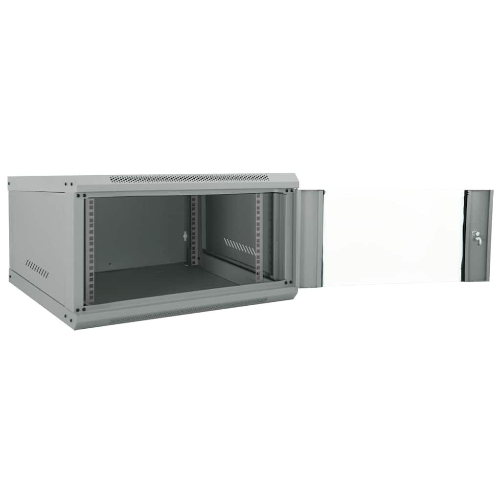 Netzwerkschrank mit Speicher Grau 60 x 60 x 35 cm Stahl