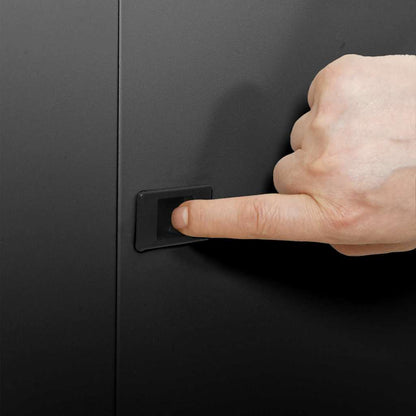 Netzwerkschrank mit Speicher Schwarz 53 x 45 x 21 cm Stahl