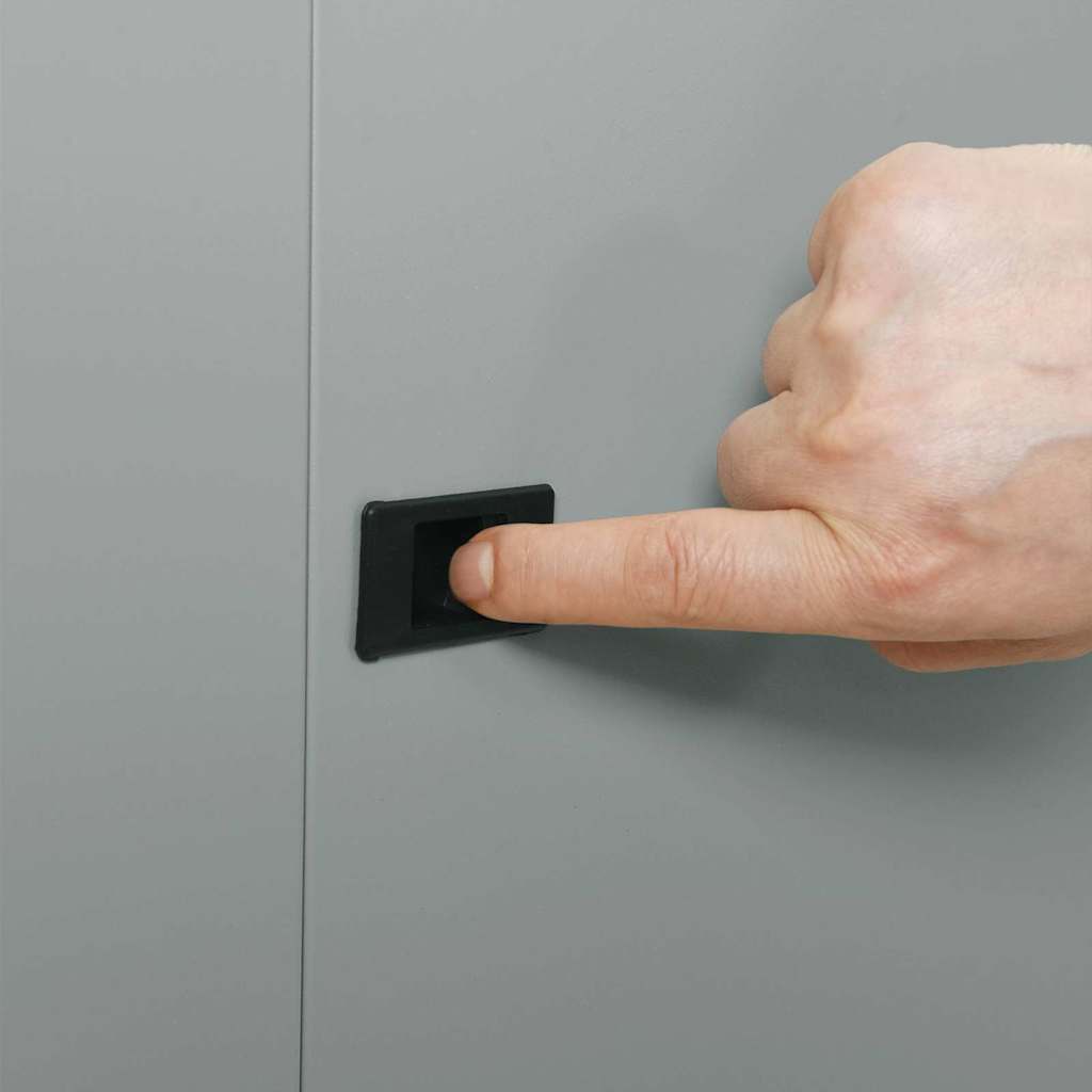 Netzwerkschrank mit Speicher Grau 53 x 60 x 45 cm Stahl