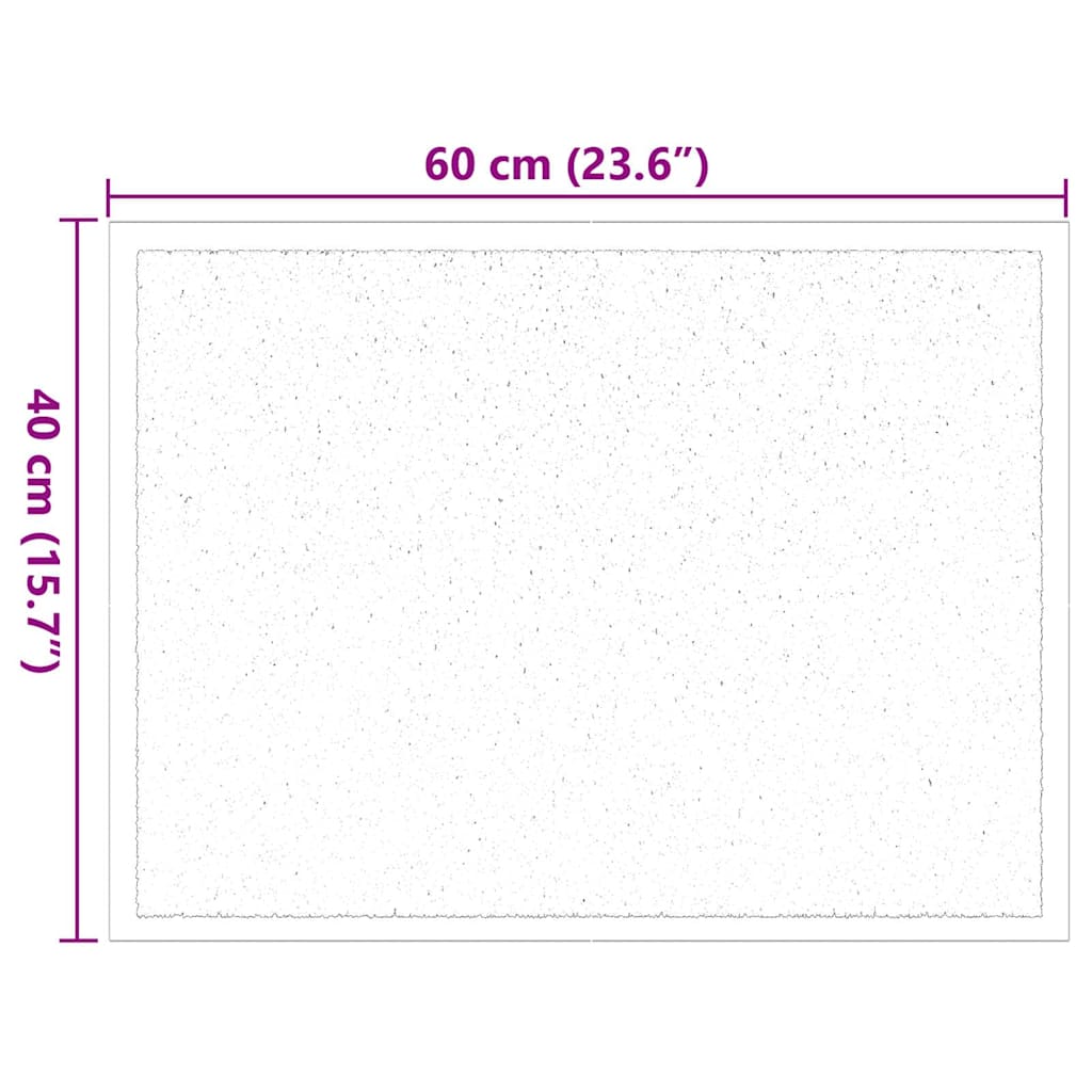 Fußmatte Hellgrau 60 x 40 x 1,2 cm Teddystoff