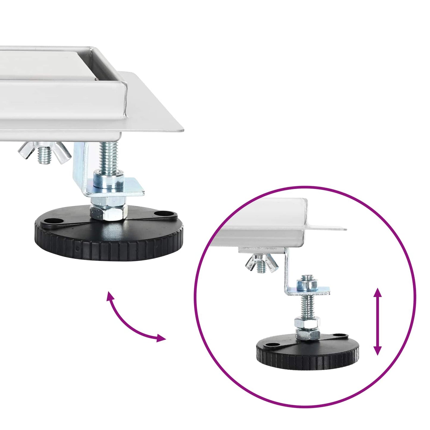 Duschablauf 2-in-1 mit 360° Siphon Silber 70 cm Edelstahl 304
