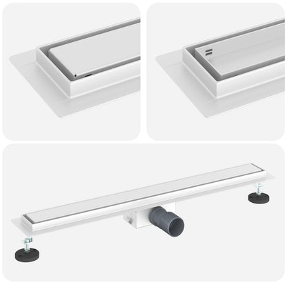 2 in 1 Duschabfluss Silber 80 cm Edelstahl 304