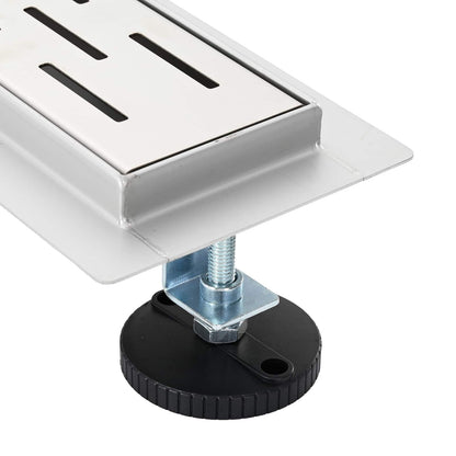 Duschabfluss mit Liniendesign Silber 70 cm Edelstahl 304