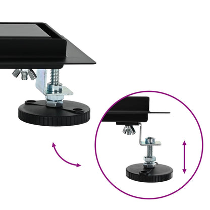 Duschablauf 2-in-1 mit 360° Siphon Schwarz 100 cm Edelstahl 304
