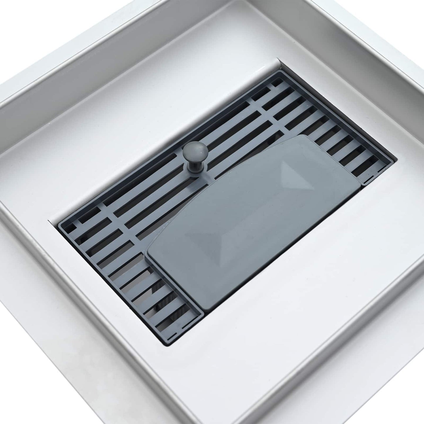 Punkt Duschablauf Silber 20 x 20 cm Edelstahl 304